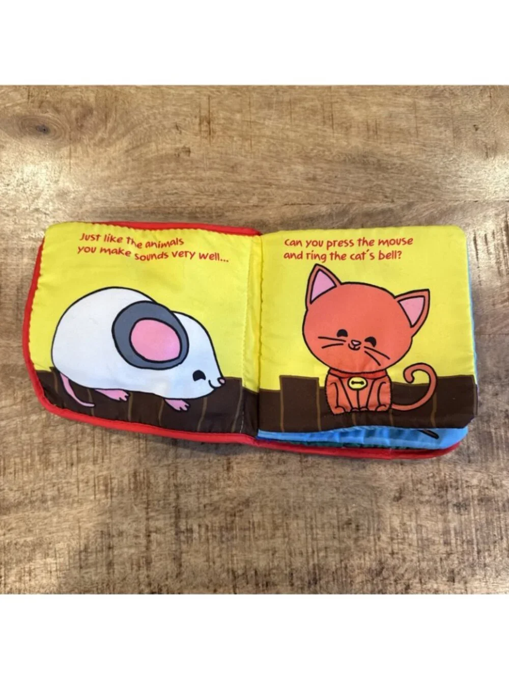 Just Like ... the Animals soft cloth Baby Book Peekaboo Rattle Sensory Textured